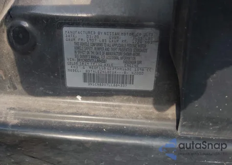 2020 Nissan Versa S Xtronic Cvt from USA, damaged, VIN 3N1CN8DV7LL884337